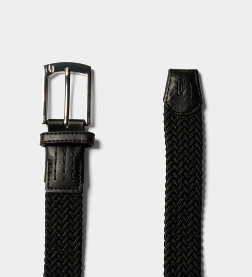 LADIES WEBBED BELT - BLACK