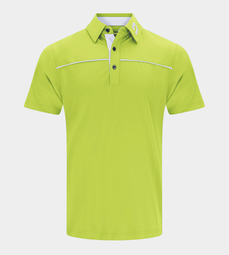 BLOCK PIQUE POLO - LIME