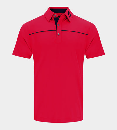 BLOCK PIQUE POLO - RED