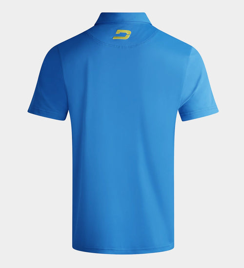 BLOCK PIQUE POLO - BLUE / LIME