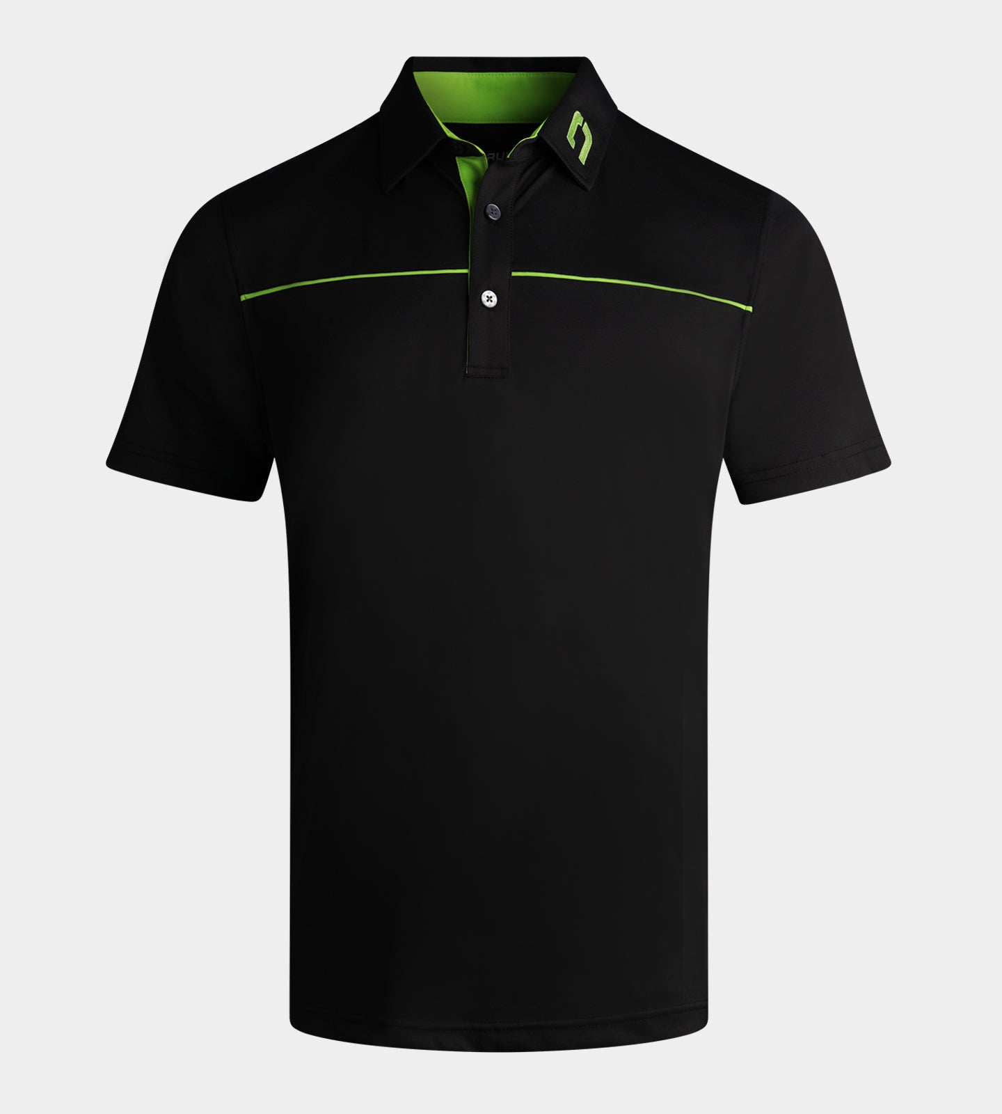 BLOCK PIQUE POLO - BLACK