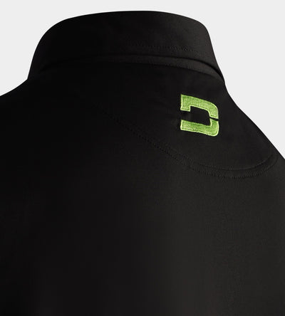 BLOCK PIQUE POLO - BLACK