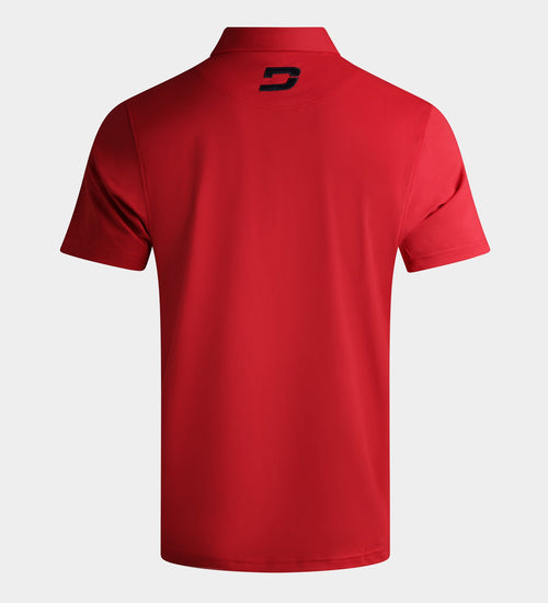 BLOCK PIQUE POLO - RED