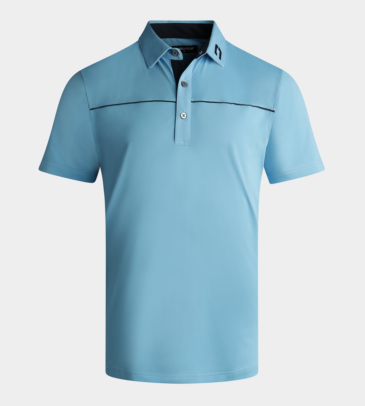 BLOCK PIQUE POLO - BLUE / NAVY