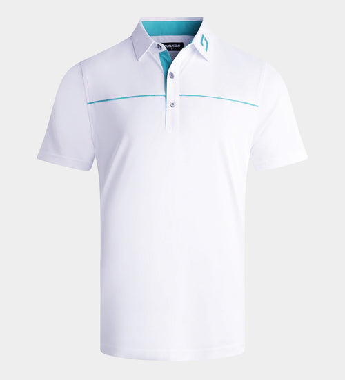 BLOCK PIQUE POLO - WHITE