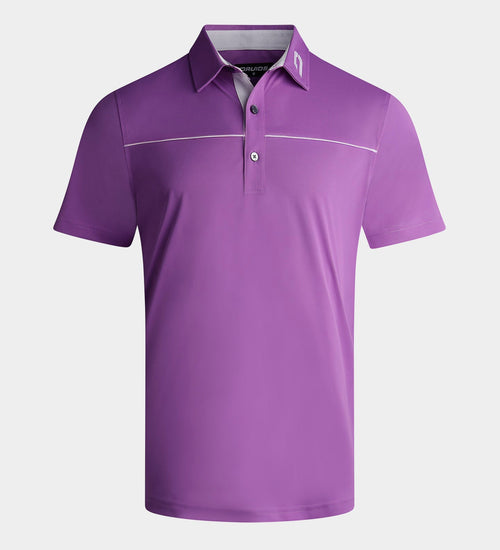 BLOCK PIQUE POLO - PURPLE