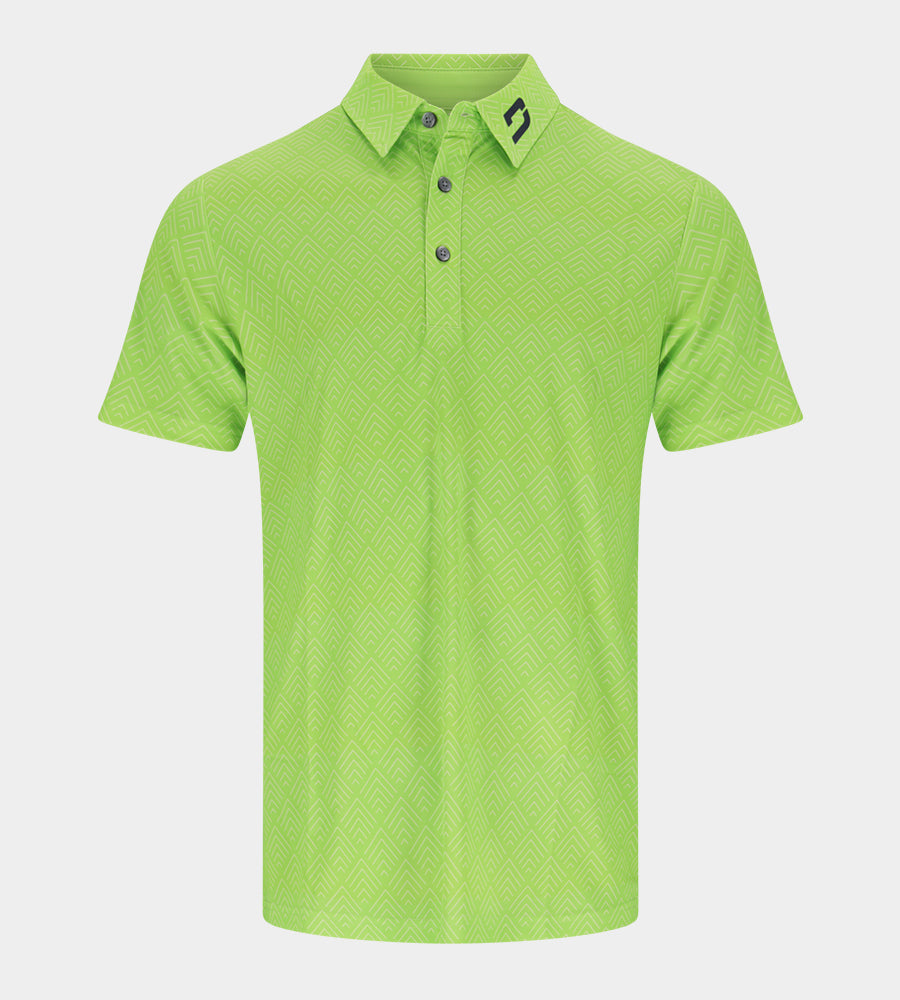 CHEVRON POLO - LIME