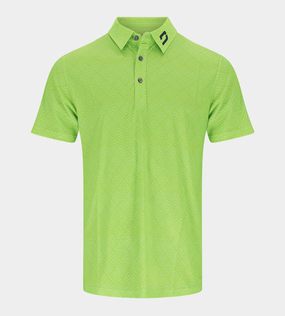 CHEVRON POLO - LIME