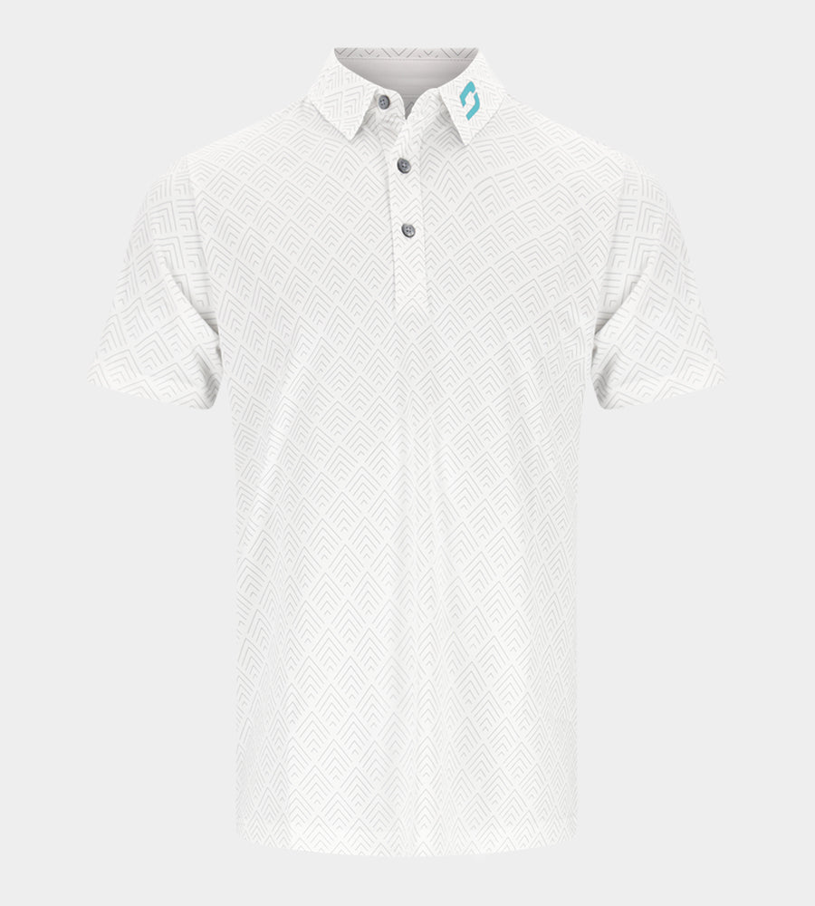 CHEVRON POLO - WHITE