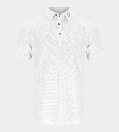 CHEVRON POLO - WHITE