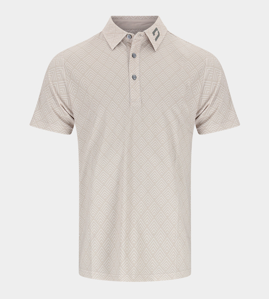 CHEVRON POLO - BEIGE