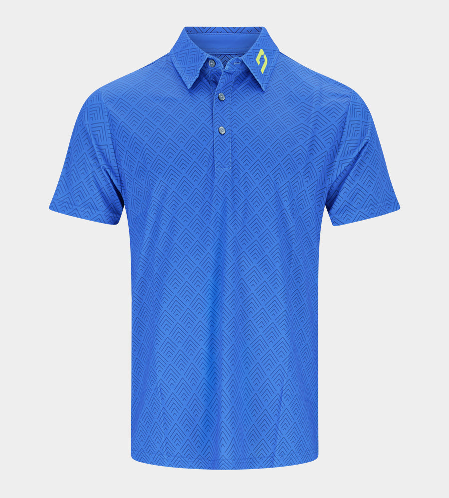 CHEVRON POLO - BLUE