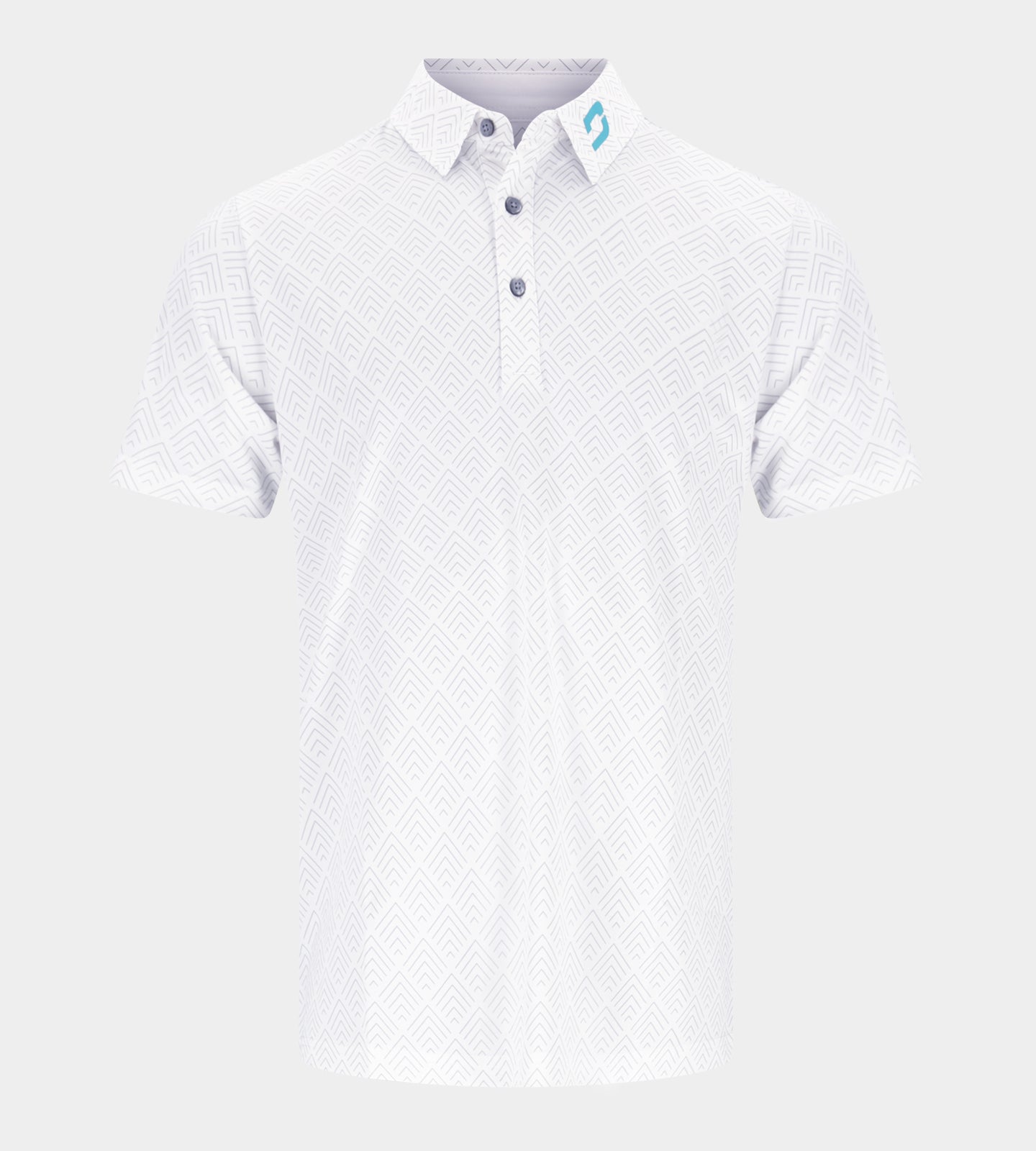CHEVRON POLO - WHITE
