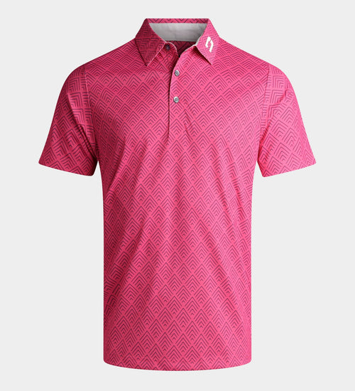 CHEVRON POLO - PINK