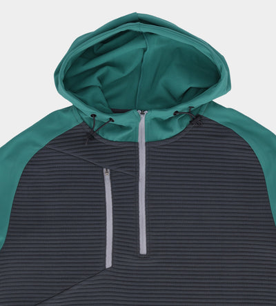 CONTRAST HOODIE - GREEN / CHARCOAL