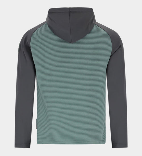 CONTRAST HOODIE - CHARCOAL/SAGE