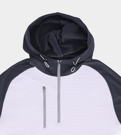 CONTRAST HOODIE - CHARCOAL / WHITE