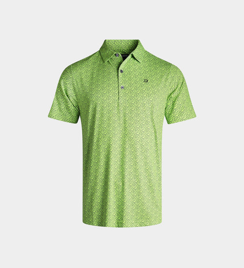 KIDS DOODLE POLO - LIME