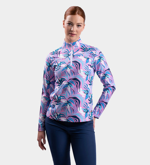 LADIES BIRDIE MIDLAYER - TROPIC PINK
