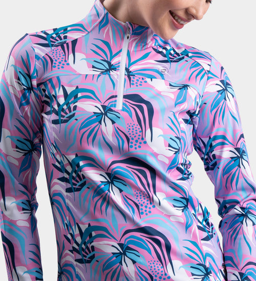 LADIES BIRDIE MIDLAYER - TROPIC PINK