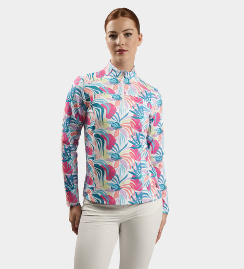 LADIES BIRDIE MIDLAYER - TROPIC WHITE