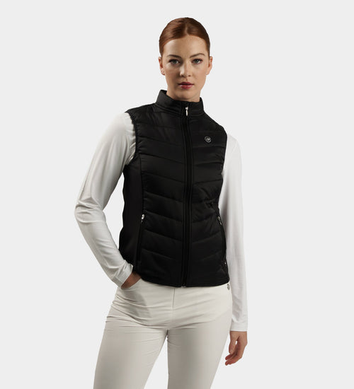 LADIES PANAMA GILET - BLACK
