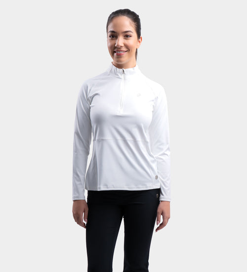 LADIES SPLIT HEM MIDLAYER - WHITE