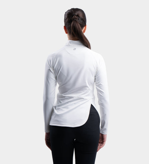 LADIES SPLIT HEM MIDLAYER - WHITE