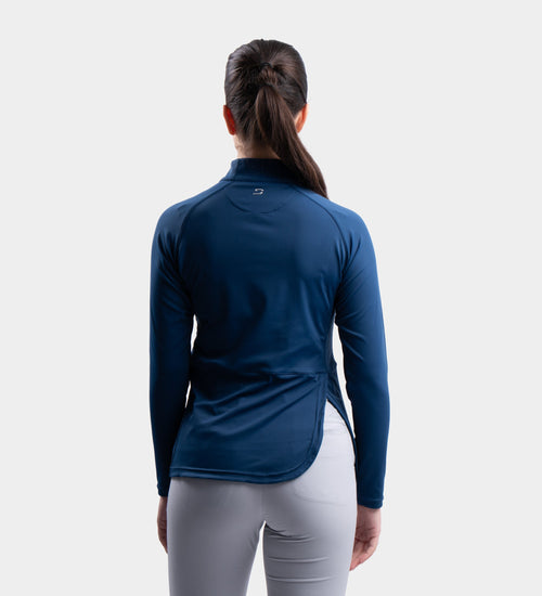 LADIES SPLIT HEM MIDLAYER - NAVY