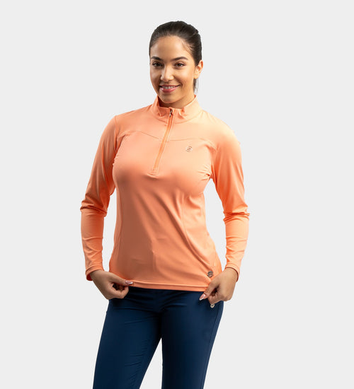 LADIES HEART MIDLAYER - CORAL