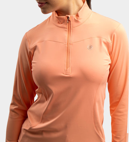 LADIES HEART MIDLAYER - CORAL