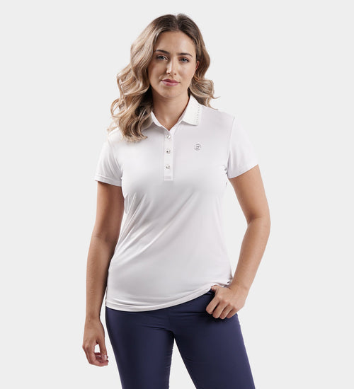 LADIES COUTURE POLO - WHITE