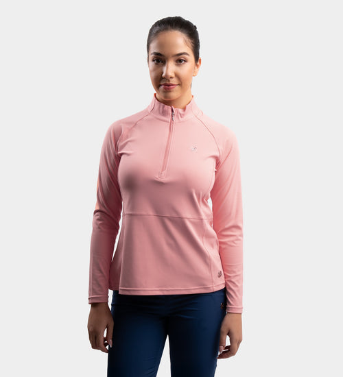 LADIES SPLIT HEM MIDLAYER - PINK