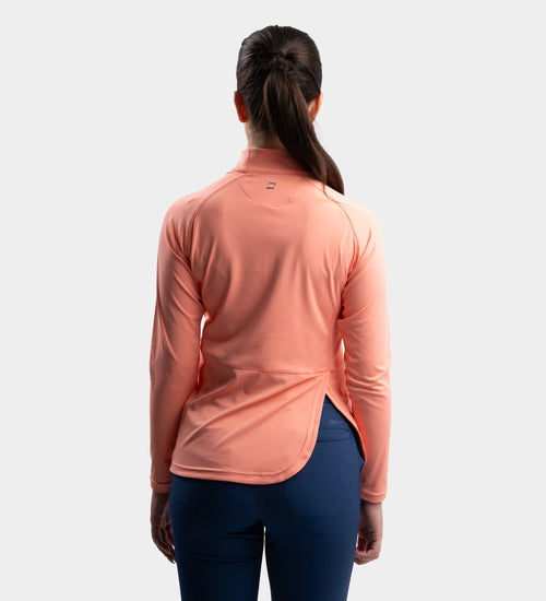LADIES SPLIT HEM MIDLAYER - CORAL