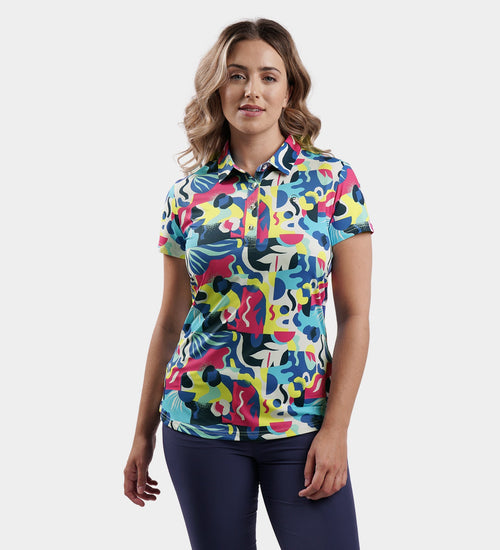 LADIES EXOTIC POLO - LIME