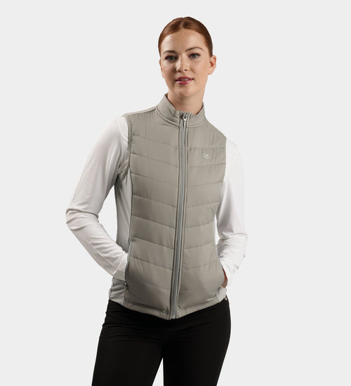 LADIES PANAMA GILET - GREY