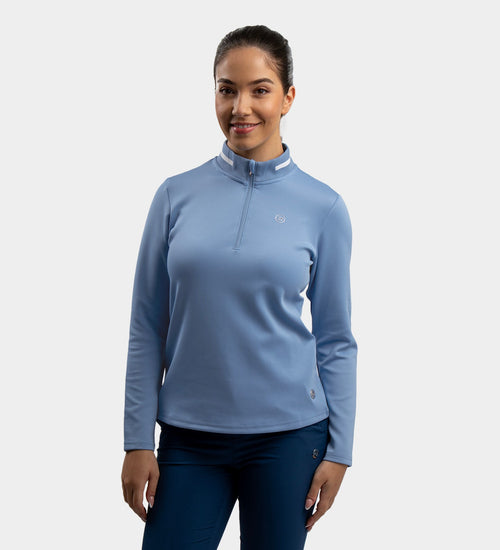 LADIES FAIRWAY FLEX MIDLAYER - DENIM