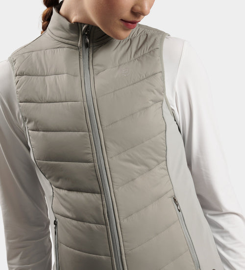 LADIES PANAMA GILET - GREY