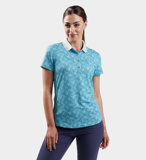 LADIES PINEAPPLE POLO - BLUE