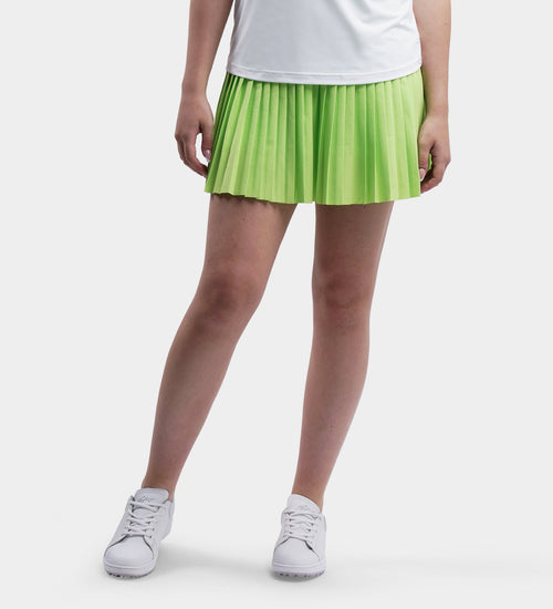 LADIES PLEATED SKORTS - LIME