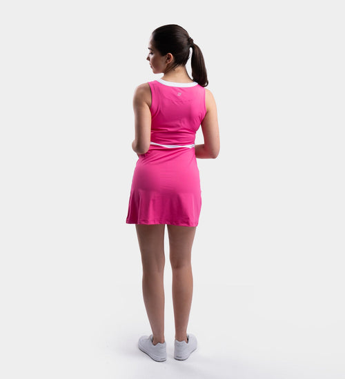 LADIES BELLA DRESS - PINK/WHITE
