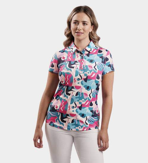 LADIES EXOTIC POLO - NAVY