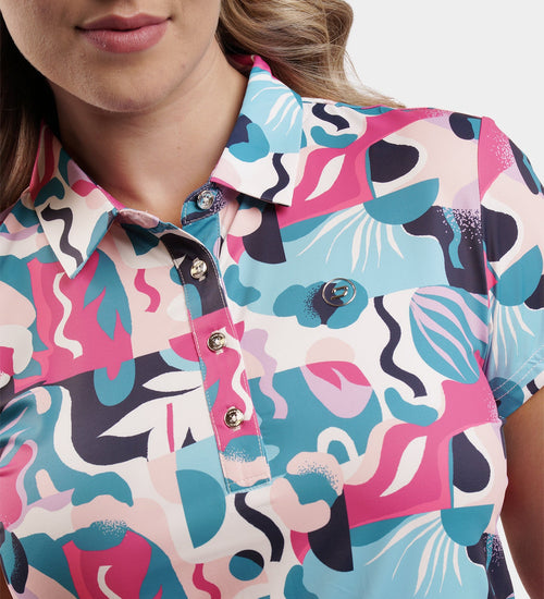 LADIES EXOTIC POLO - NAVY