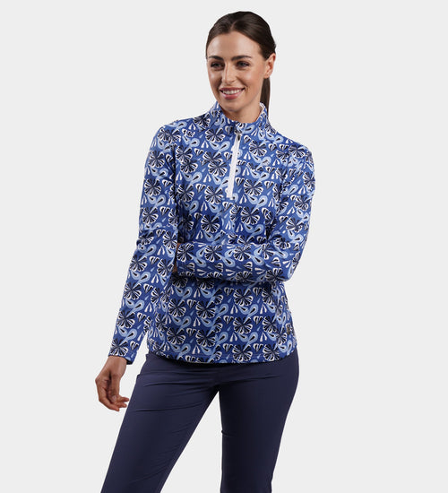 LADIES BIRDIE MIDLAYER - FLORAL NAVY