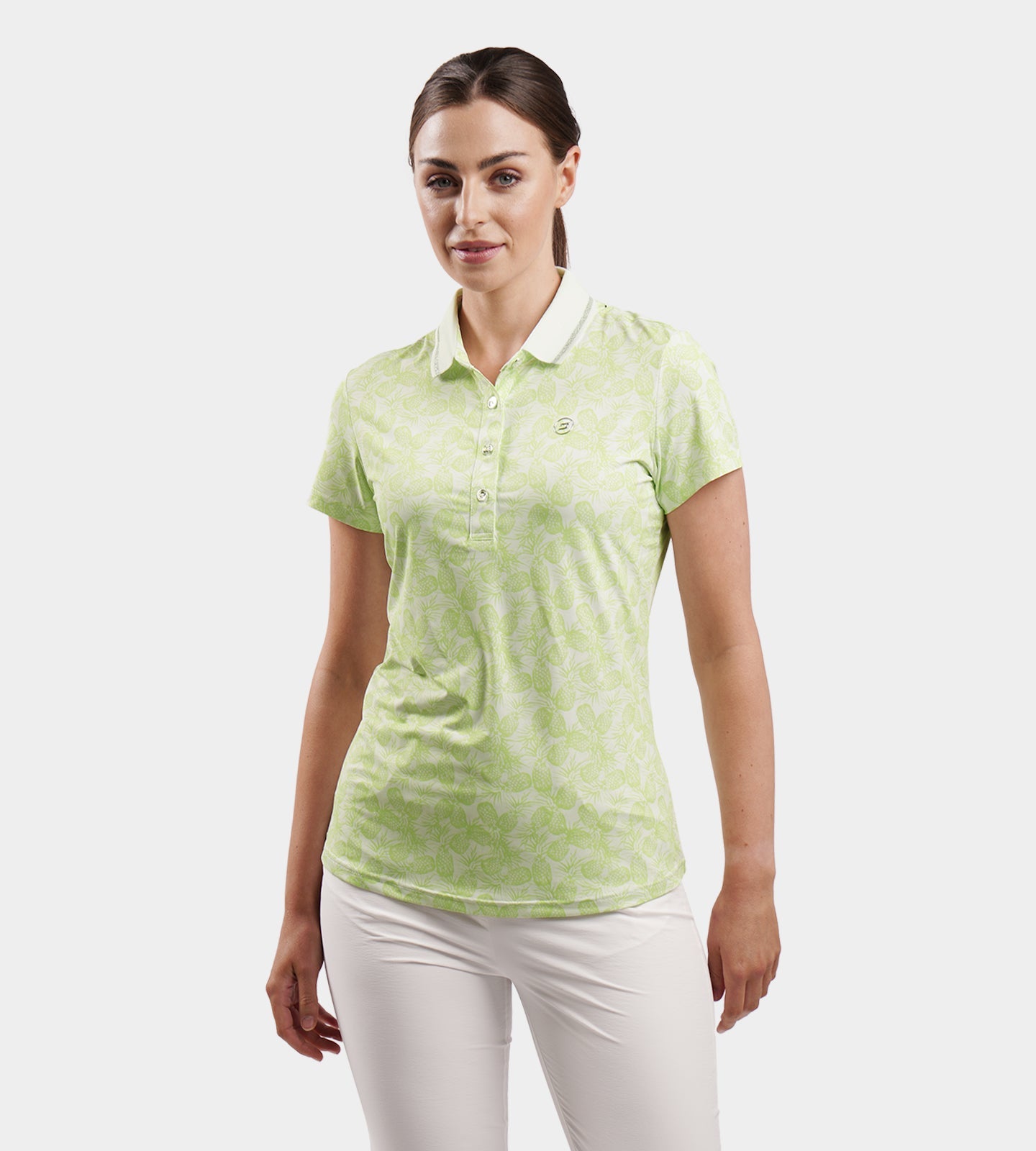 LADIES PINEAPPLE POLO - LIME