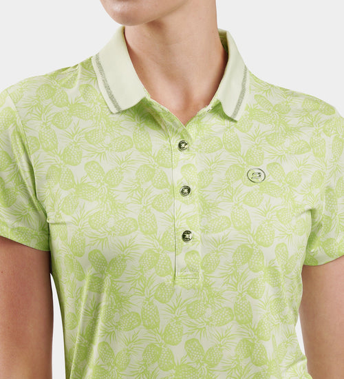 LADIES PINEAPPLE POLO - LIME