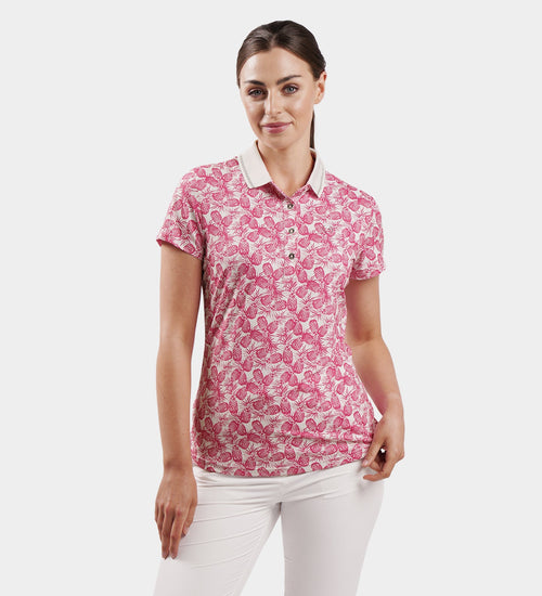 LADIES PINEAPPLE POLO - PINK