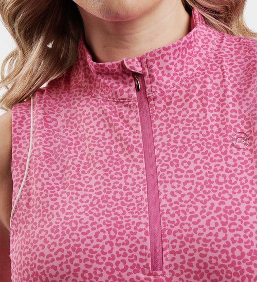 LADIES LUXE DRESS - PINK LEOPARD