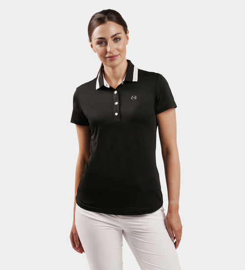 LADIES COUTURE POLO - BLACK