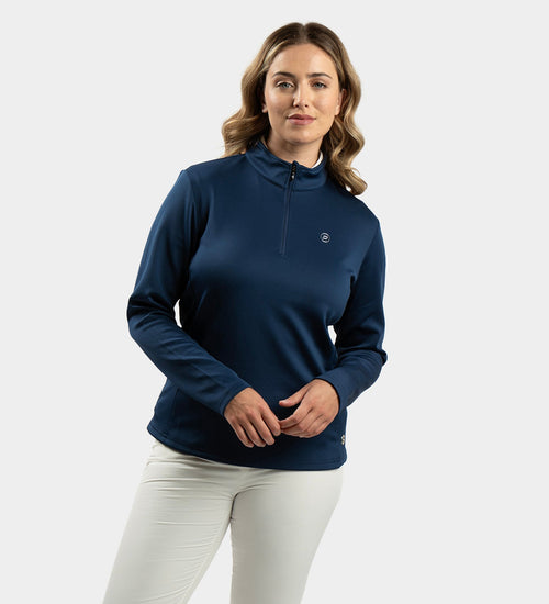 LADIES ULTRA BLEND MIDLAYER - NAVY